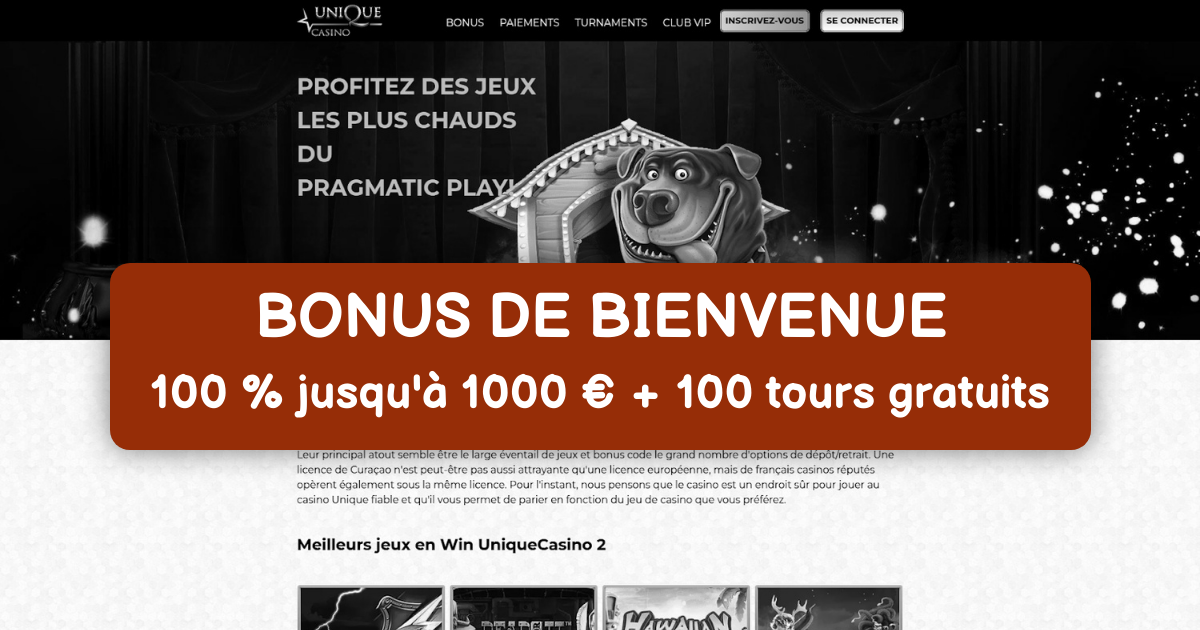 Unique Casino banner